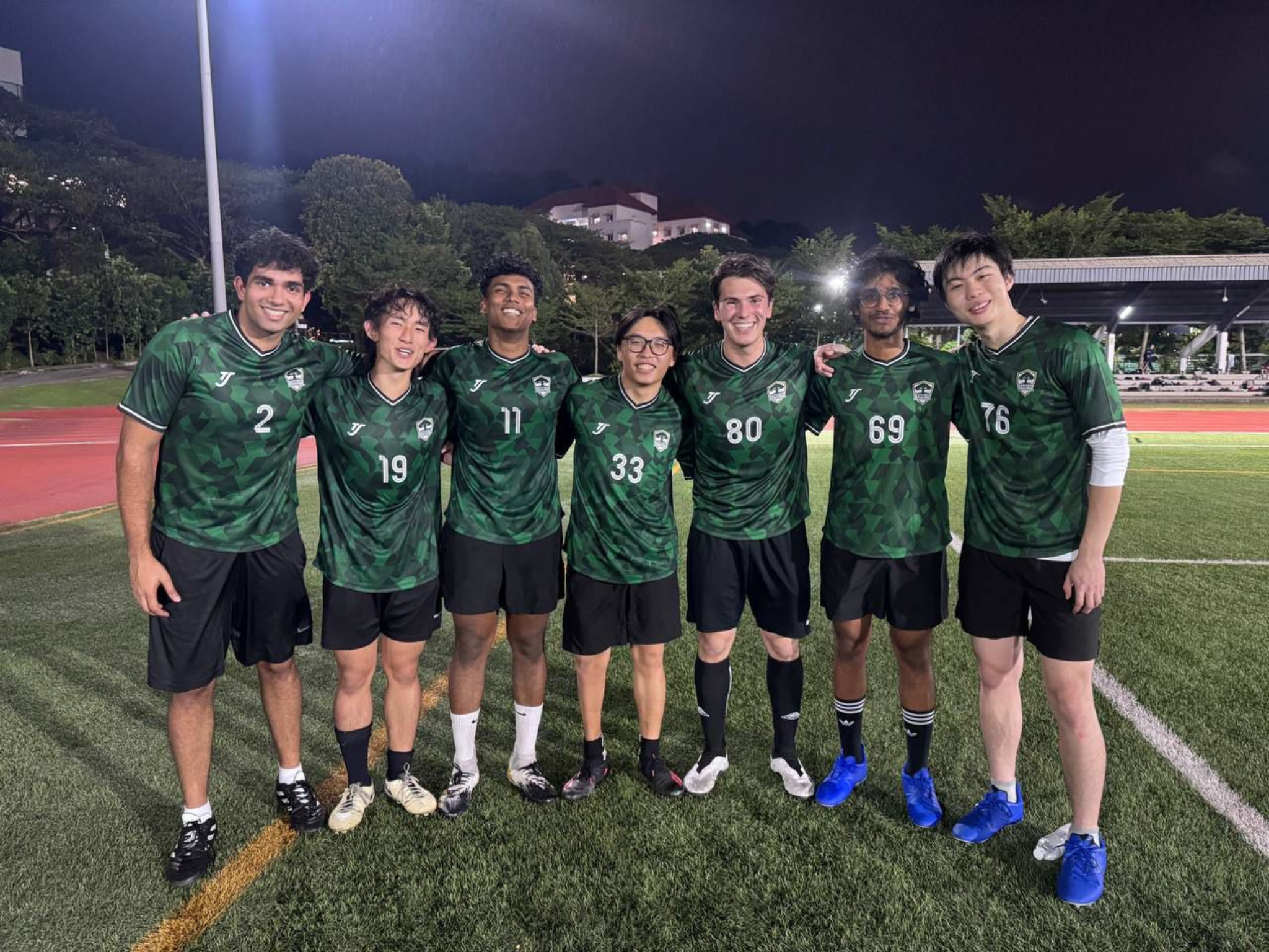 Team photo in green jerseys